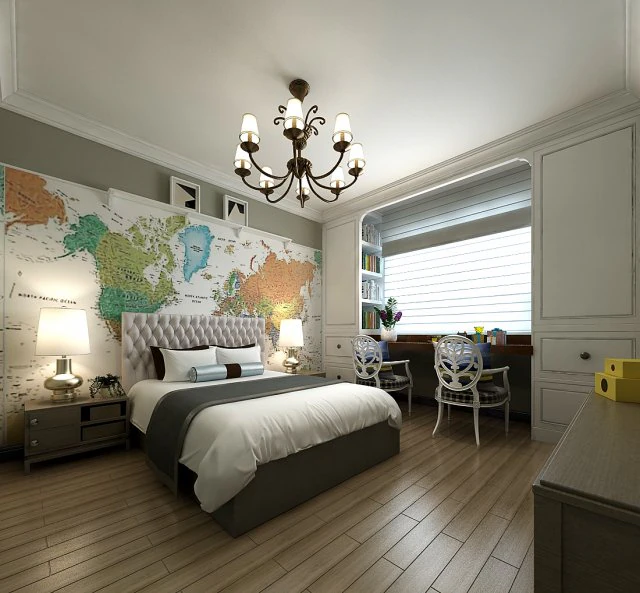 stylish bedroom complete 149 3D Model .c4d .max .obj .3ds .fbx .stl .blend 