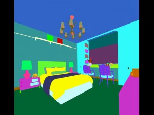 stylish bedroom complete 149 3D Model