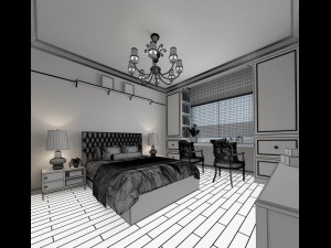 stylish bedroom complete 149 3D Модель