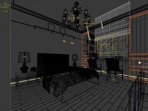 stylish bedroom complete 149 3D Model