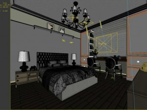 stylish bedroom complete 150 3D Модель