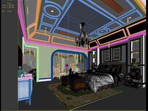 stylish bedroom complete 150 3D Модель