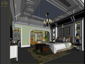 stylish bedroom complete 150 3D Модель
