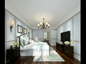 stylish bedroom complete 151 Model 3D