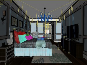 stylish bedroom complete 151 3D Модель