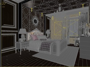 stylish bedroom complete 152 Modelo 3D