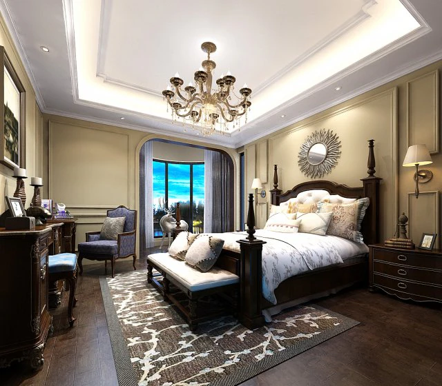 stylish bedroom complete 153 3D Model .c4d .max .obj .3ds .fbx .stl .blend 