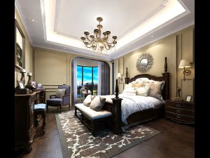 stylish bedroom complete 153 3D Model