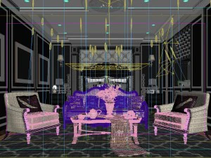 stylish bedroom complete 154 3D Model
