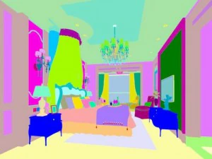 stylish bedroom complete 155 3D Model