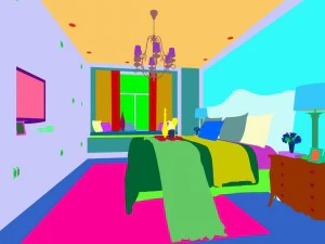 stylish bedroom complete 157 3D Model
