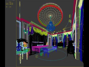 stylish bedroom complete 158 Model 3D
