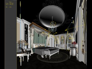 stylish bedroom complete 158 Model 3D