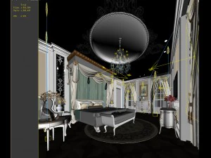 stylish bedroom complete 158 3D Model