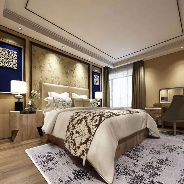 stylish bedroom complete 159 3D Model .c4d .max .obj .3ds .fbx .stl .blend 