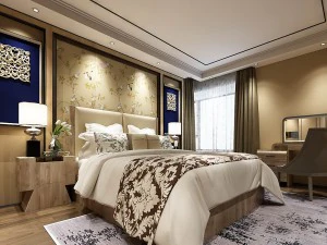 स्टाइलिश बेडरूम पूरा 159 3D मॉडल