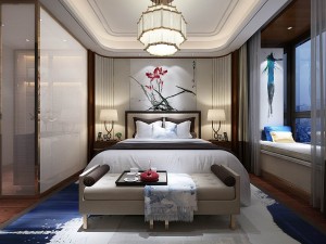stylish bedroom complete 160 3D Model