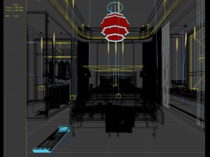 stylish bedroom complete 160 3D 模型