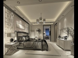 stylish bedroom complete 162 3D Модель