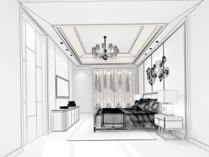 stylish bedroom complete 166 3D 模型
