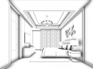 stylish bedroom complete 166 3D 模型