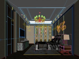 stylish bedroom complete 166 3D 模型