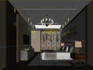 stylish bedroom complete 166 3D 模型