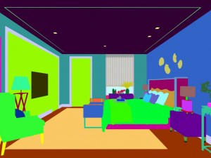 stylish bedroom complete 167 3D Model