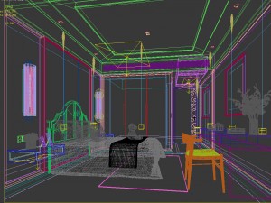 stylish bedroom complete 168 3D Model