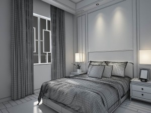 stylish bedroom complete 169 3D मॉडल