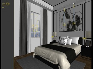 stylish bedroom complete 169 3D मॉडल