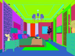 stylish bedroom complete 170 3D 모델