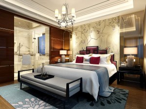 stylish bedroom complete 171 3D Model
