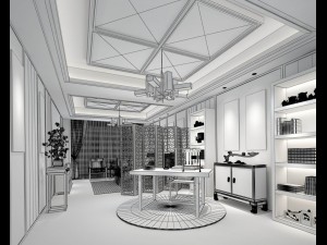 stylish bedroom complete 172 3D Model