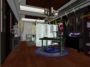 stylish bedroom complete 172 3D Model