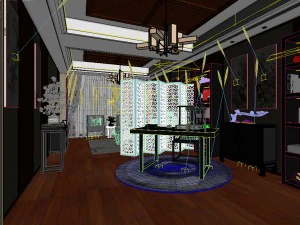 stylish bedroom complete 172 3D Model
