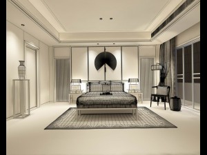 stylish bedroom complete 174 3D Модель