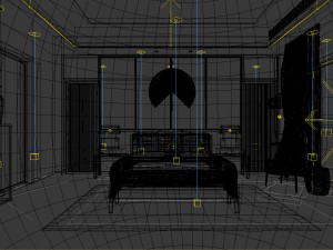 stylish bedroom complete 174 3D Модель