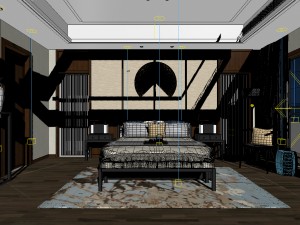 stylish bedroom complete 174 3D Модель