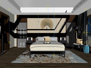 stylish bedroom complete 174 3D Модель