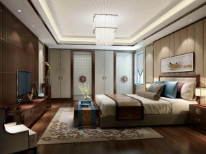 stylish bedroom complete 175 3D 模型