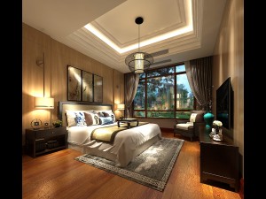 stylish bedroom complete 177 3D Model