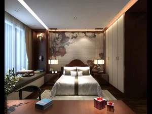 stylish bedroom complete 178 3D Model