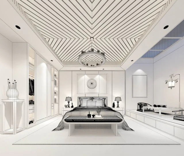 stylish bedroom complete 181 3D Model .c4d .max .obj .3ds .fbx .stl .blend