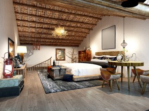 stylish bedroom complete 182 3D Модель