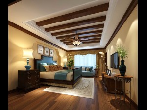 stylish bedroom complete 184 3D Model