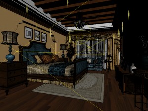 stylish bedroom complete 184 3D Model