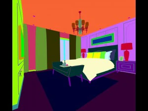 stylish bedroom complete 185 3D Model