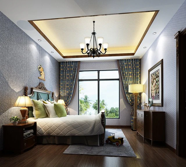 stylish bedroom complete 186 3D Model .c4d .max .obj .3ds .fbx .stl .blend 
