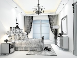 stylish bedroom complete 186 3D Модель